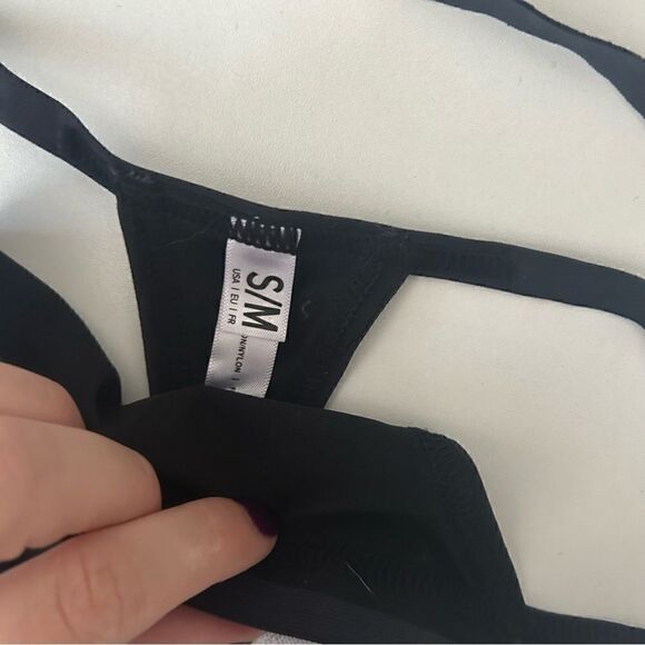 NWT OH LA LA CHERI NORDSTROM FAUX LEATHER STRAPPY SET S/M - Picture 3 of 6